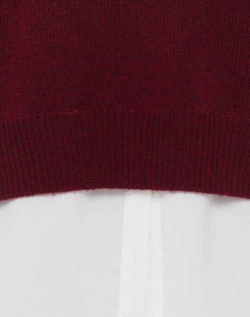 Fabric image - Brochu Walker - Barolo Red Sweater with White Underlayer
