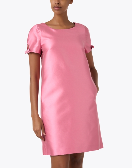 Front image - Weill - Gaell Pink Satin Shift Dress