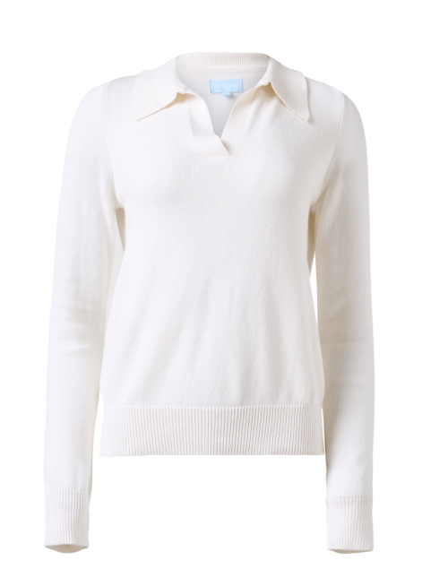 Product image - Burgess - White Polo Sweater
