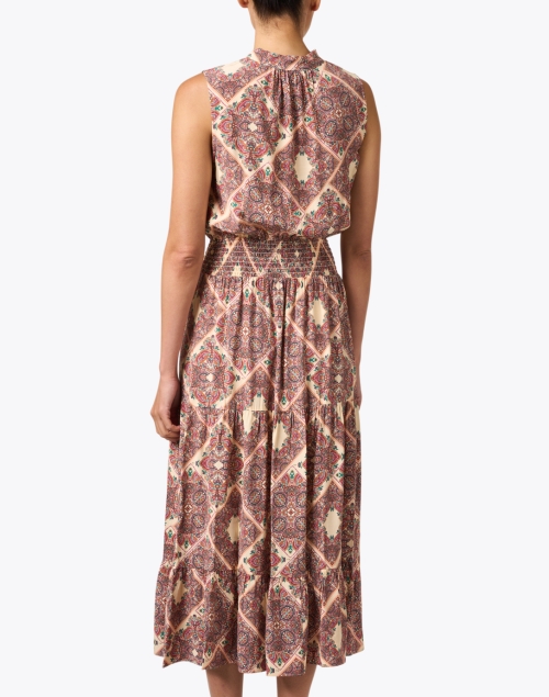 Back image - Shoshanna - Jillian Brown Multi Print Maxi Dress
