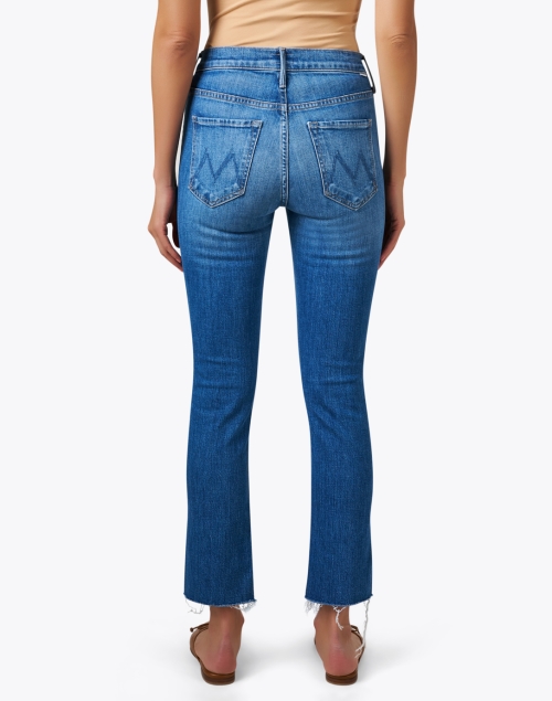 Back image - Mother - The Dazzler Blue Ankle Fray Jean