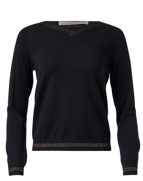 Product image - D.Exterior - Black Merino Wool Lurex Top