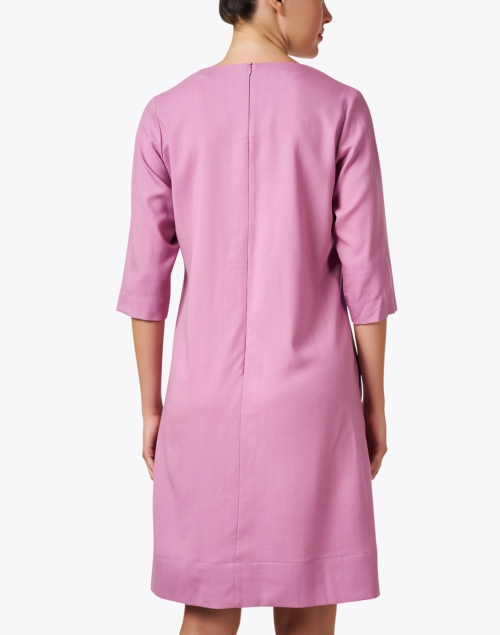 Back image - Rosso35 - Pink Wool Shift Dress
