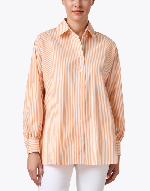 Front image - Weekend Max Mara - Fufy Orange Striped Shirt