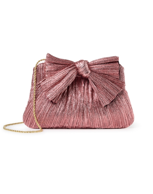 Product image - Loeffler Randall - Rayne Pink Pleated Lame Bow Clutch