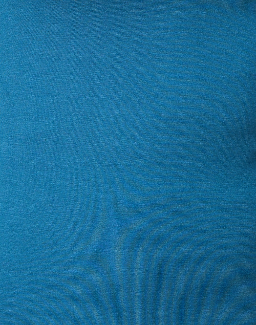 Fabric image - Majestic Filatures - Blue Elbow Sleeve Turtleneck Top