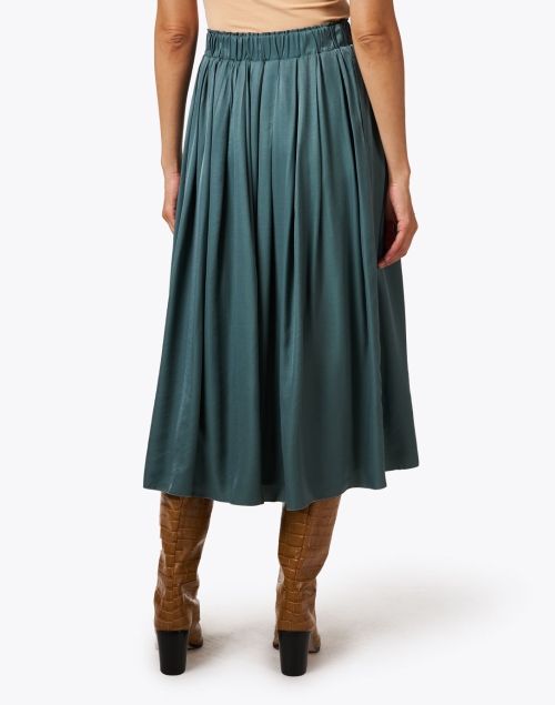 Back image - Peserico - Green Pleated Midi Skirt