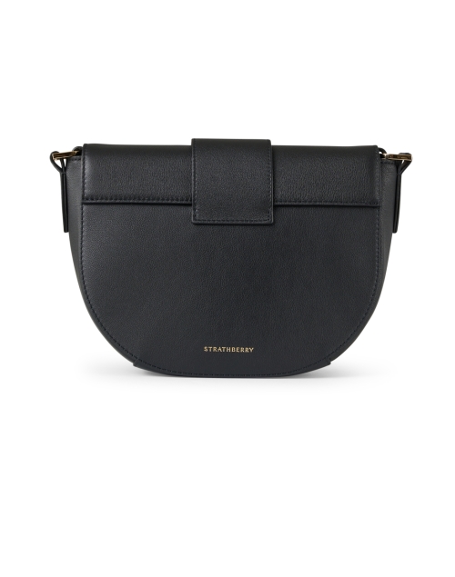 Back image - Strathberry - Crescent Black Leather Crossbody Bag