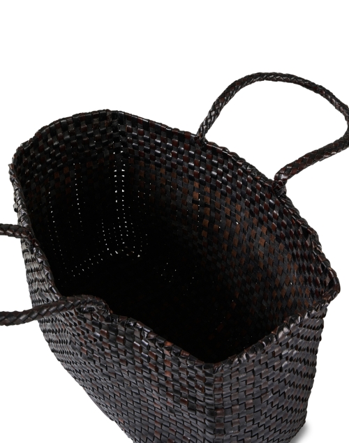 Back image - Loeffler Randall - Klara Brown and Black Woven Leather Tote Bag
