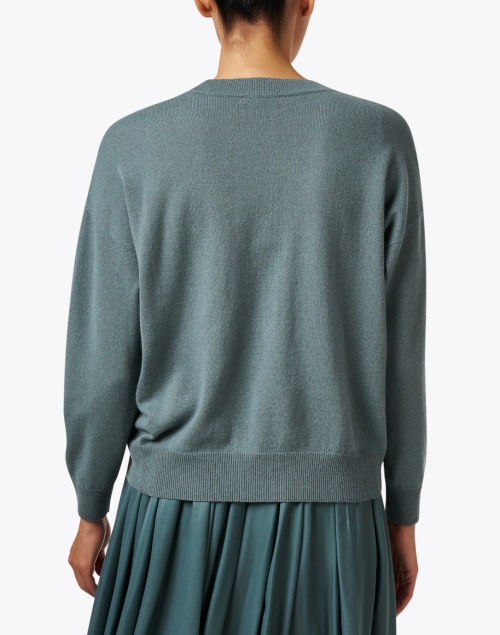 Back image - Peserico - Green Wool Silk Cashmere Sweater