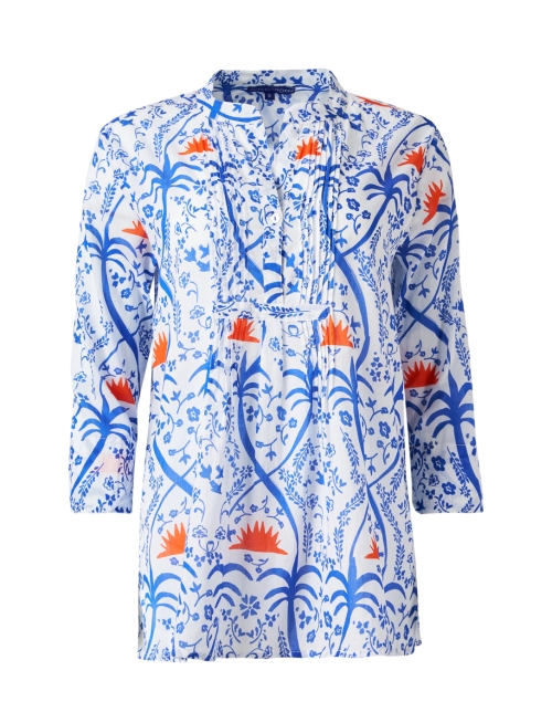 Product image - Ro's Garden - Arles Blue and Orange Print Shirt