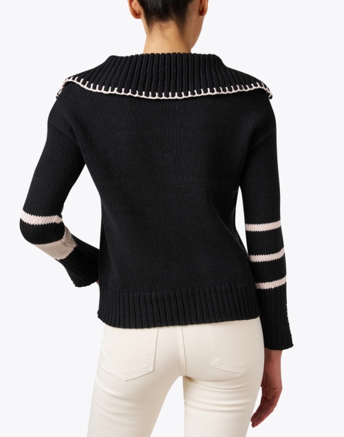 Back image - Lisa Todd - Black Contrast Stitch Sweater