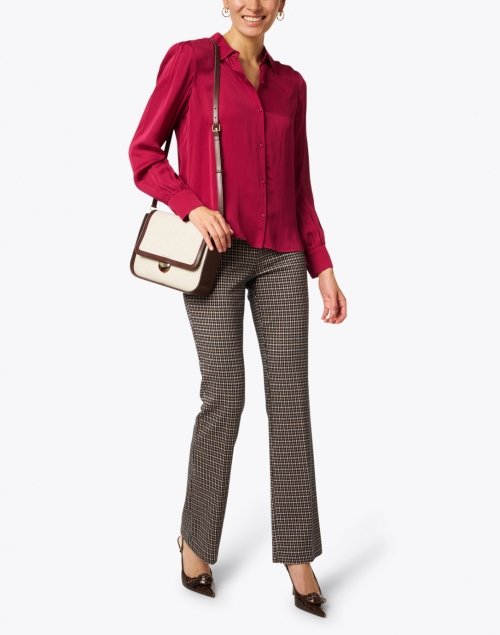 Macgraw Berry Crepe Blouse 
