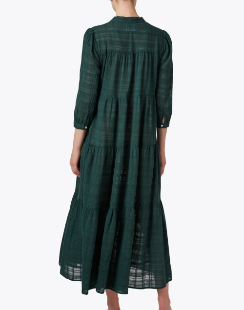 Back image - Honorine - Giselle Green Cotton Maxi Dress