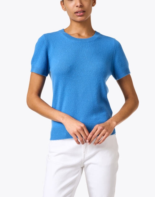 Front image - Allude - Blue Cashmere Sweater