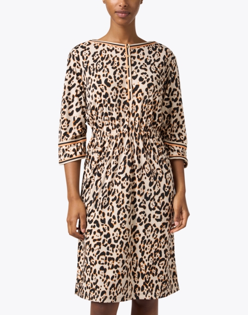 Front image - Marc Cain - Beige and Black Animal Print Dress