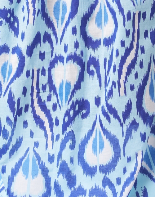 Fabric image - Banjanan - Ebisu Blue Multi Print Cotton Top