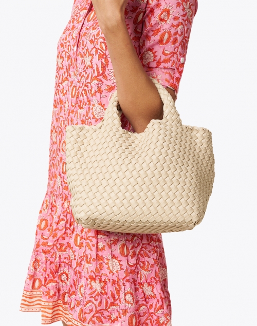 Look image - Naghedi - St. Barths Mini Solid Ecru Woven Handbag