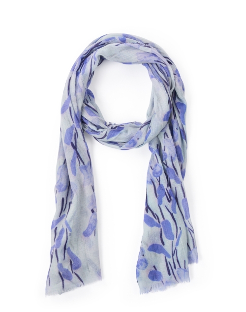 Product image - Amato - Blue Floral Print Wool Silk Scarf