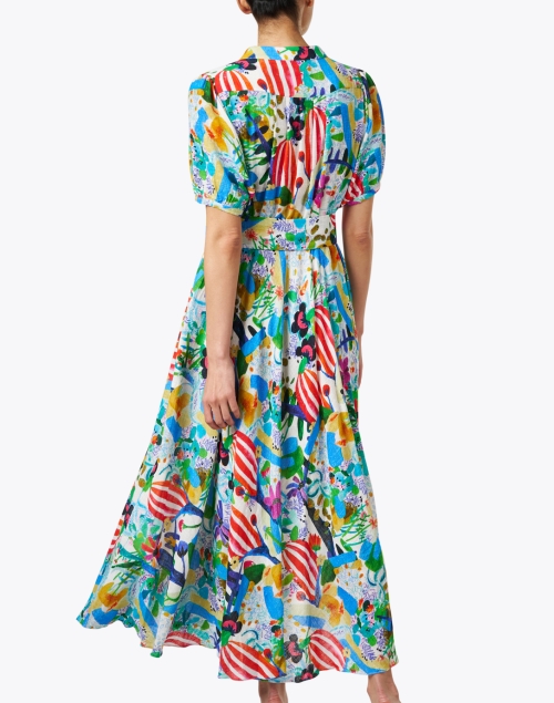 Back image - Soler - Villamarie Multi Print Linen Dress