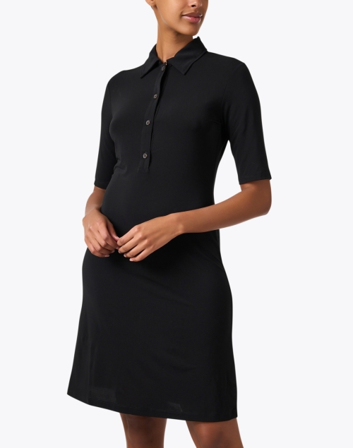 Front image - Vince - Black Polo Dress