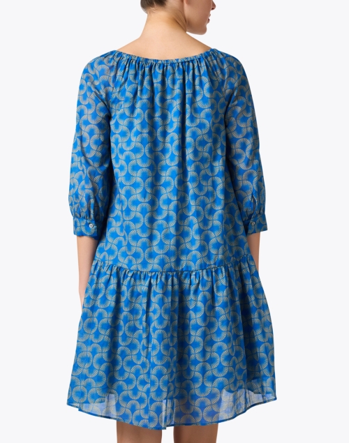 Back image - Rosso35 - Blue Geometric Print Dress