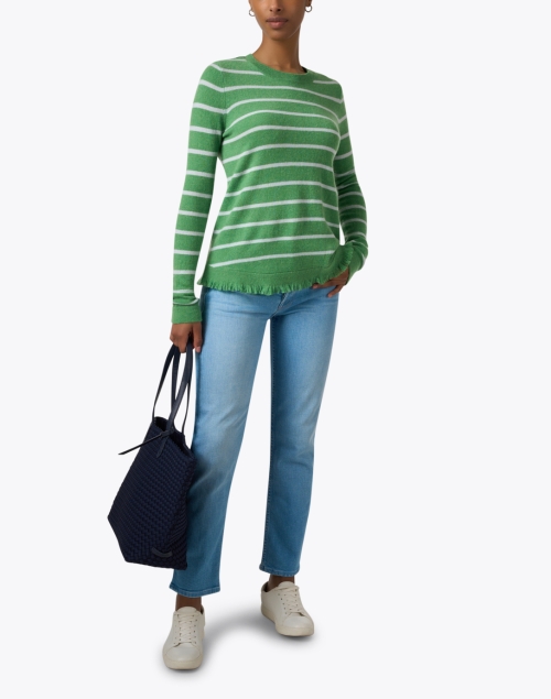 Green Striped Cashmere Sweater
