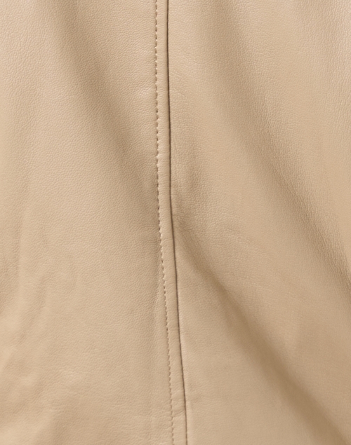 Fabric image - Repeat Cashmere - Beige Leather Moto Jacket