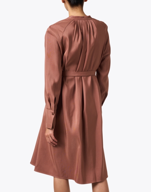 Back image - Joseph - Penrose Mauve Wool Silk Dress