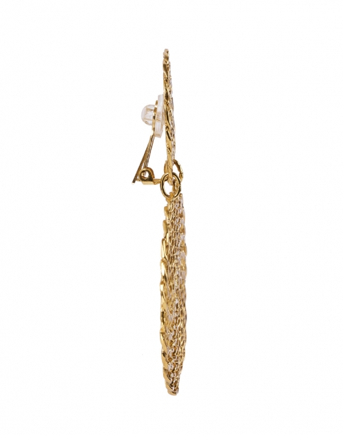 Back image - Gas Bijoux - Onde Gourmette Gold Drop Clip Earrings