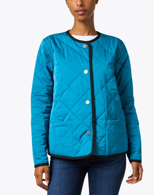 Extra_1 image - Jane Post - Teal and Pink Reversible Quilted Jacket