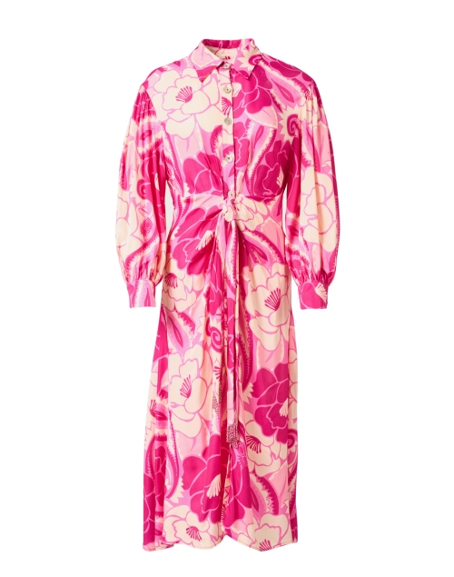 Product image - Farm Rio - Pink Tropical Print Shirt Dress