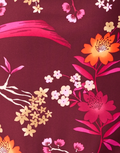 Fabric image - Jude Connally - Megan Merlot Floral Print Dress