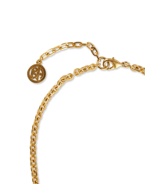 Back image - Ben-Amun - Hammered Gold Link Necklace