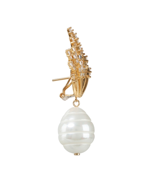 Back image - Anton Heunis - Gold and Crystal Pearl Drop Earrings