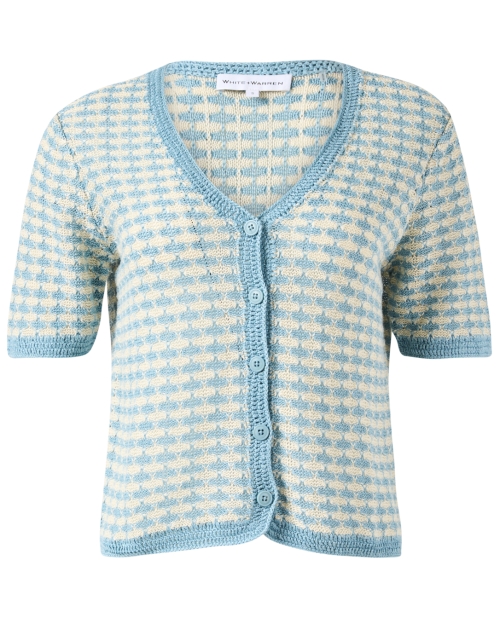 Product image - White + Warren - Blue and White Linen Cardigan