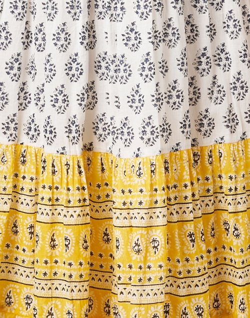 Fabric image - Ro's Garden - Daphne Blue and Yellow Print Dress