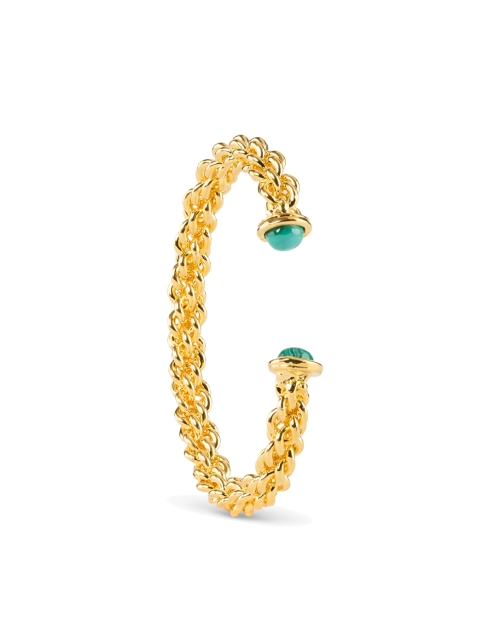 Front image - Sylvia Toledano - Holis Malachite and Gold Cuff Bracelet