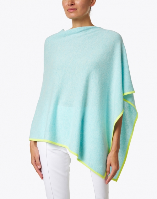 Kinross - Blue and Green Cashmere Poncho