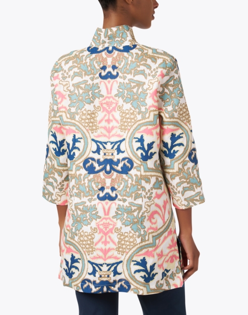 Back image - Connie Roberson - Rita Multi Print Linen Jacket