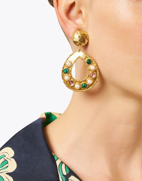 Thalita Multi Stone Drop Earrings