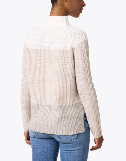 Back image - Kinross -  Multi Color Block Cashmere Sweater