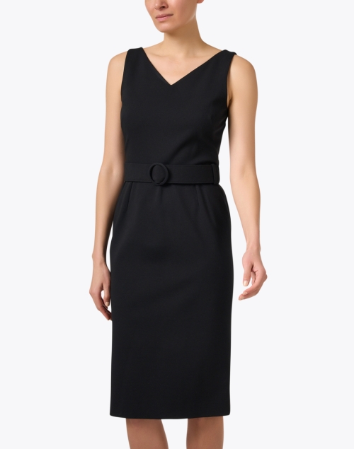 Front image - Jane - Monroe Black Jersey Pencil Dress