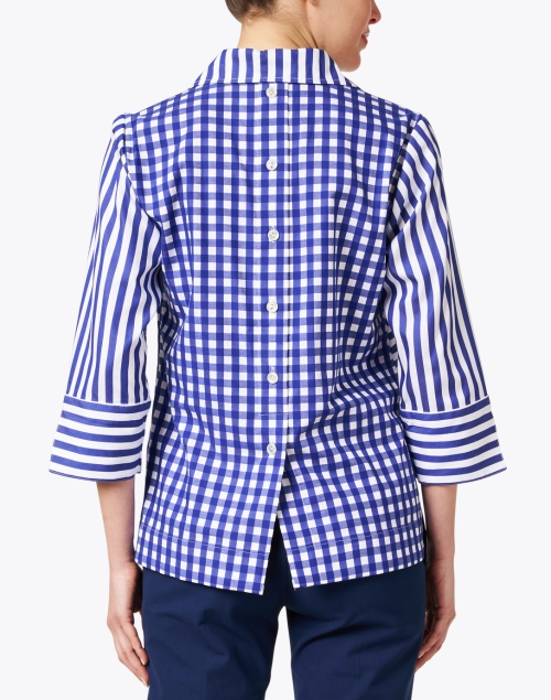 Back image - Hinson Wu - Aileen Blue and White Striped Shirt