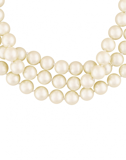 Fabric image - Kenneth Jay Lane - Pearl Triple Strand Necklace