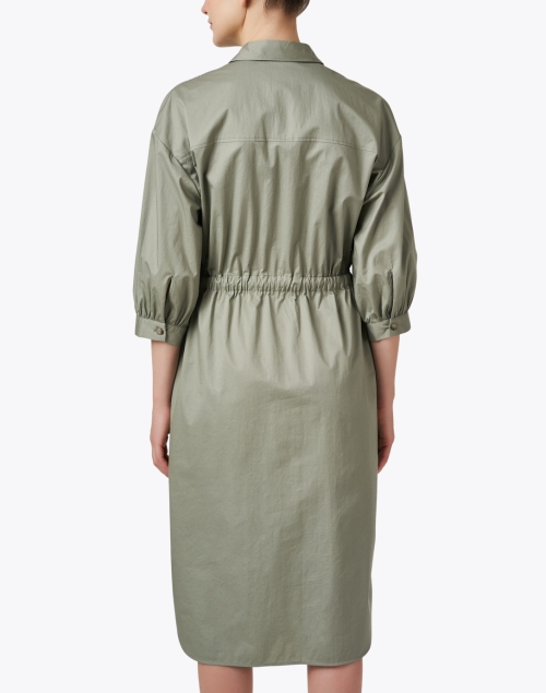 Back image - Peserico - Lagoon Green Cotton Dress