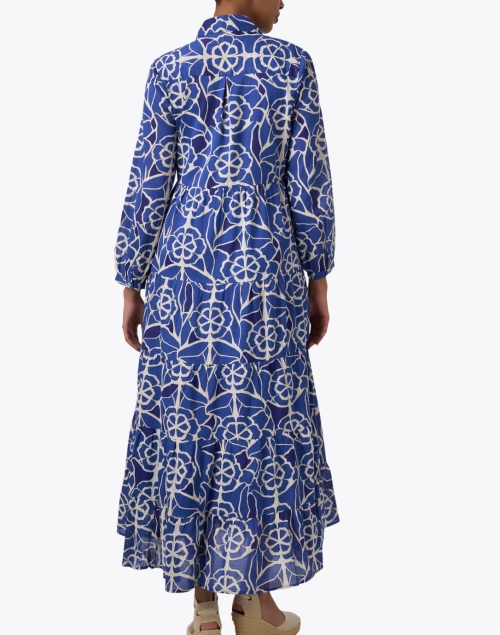 Back image - Ro's Garden - Jinette Blue Print Maxi Dress
