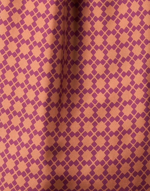 Fabric image - Momoni - Coriaria Rust Printed Silk Blouse