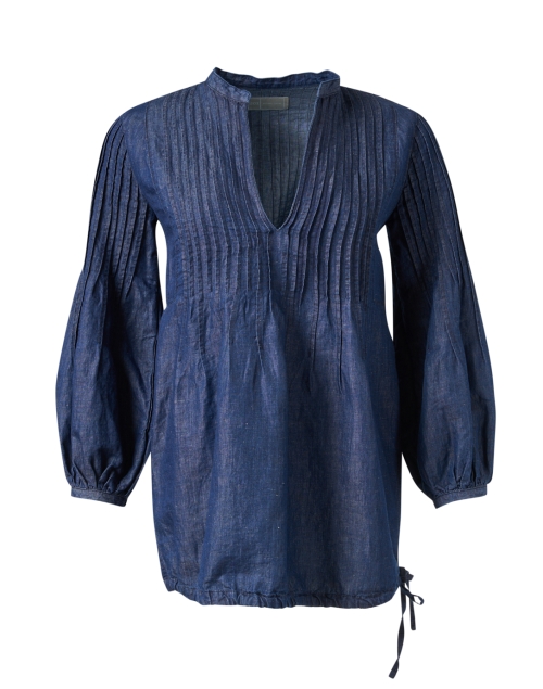 Product image - 120% Lino - Denim Blue Cotton Linen Top