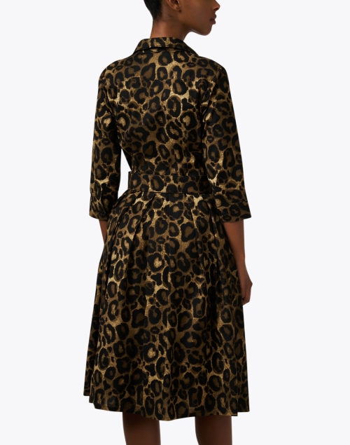 Back image - Samantha Sung - Audrey Leopard Print Stretch Cotton Dress
